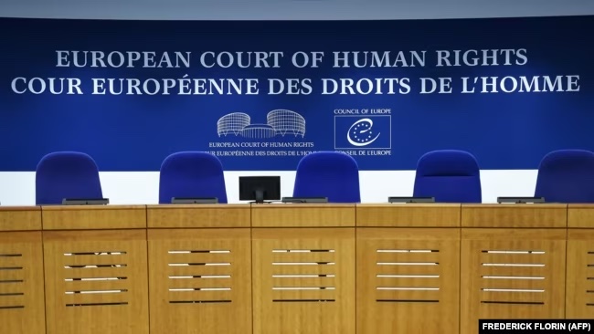 Inside the European Court of Human Rights (ECHR) in Strasbourg, France.