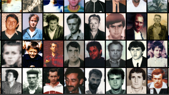 Dzenana Halimovic has so far collected over 4,000 photos of the men and boys killed in the Srebrenica genocide. (Screen grab)