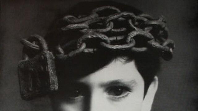 The above image used in a 1970 Radio Free Europe print advertisement, with the caption, 'He needs a mind of his own.'