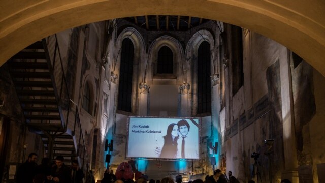 One World 2018 opened by remembering Slovak journalist Ján Kuciak and his girlfriend Martina Kušnírová, who were found shot dead in their home on 25 February. (Photo: Eva Kořínková)